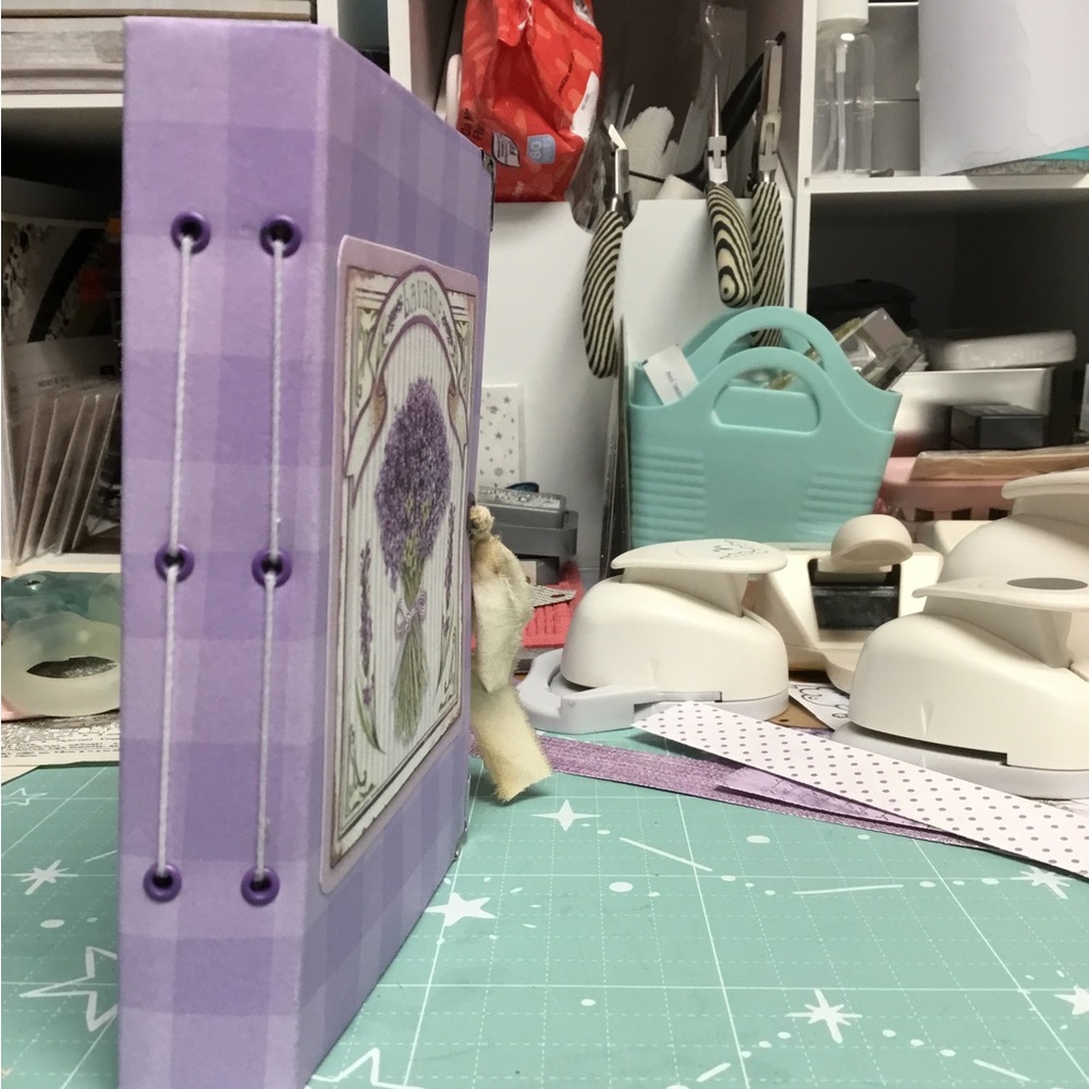 Handmade journal. Lavender themed journal - Picture 2 of 10